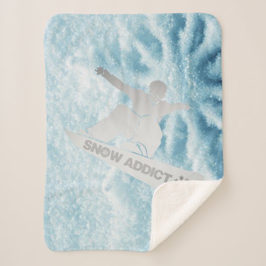 Snowboarder Throw Blanket Sherpadecke (Vorderseite)