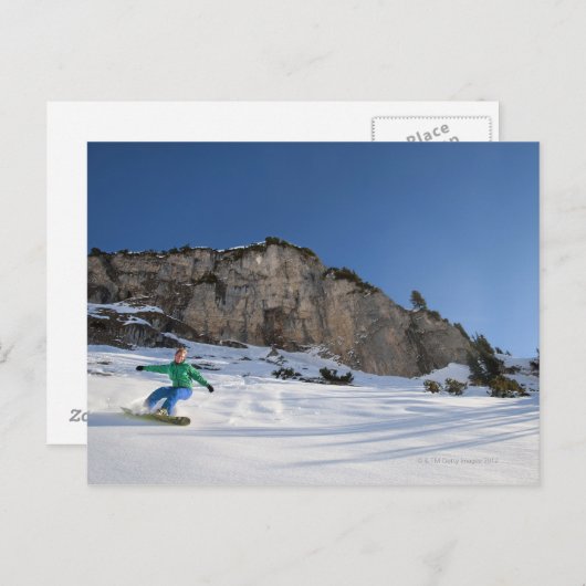 Snowboarder-Trittbrettfahrer Postkarte (Vorne/Hinten)