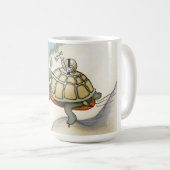 Snowboarder und Segelschnecke Kaffeetasse (VorderseiteRechts)