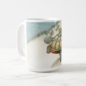 Snowboarder und Segelschnecke Kaffeetasse (Vorderseite Links)