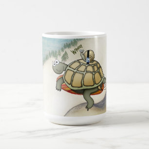 Snowboarder und Segelschnecke Kaffeetasse