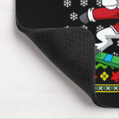 Snowboarder Unicorn Santa Snowboarden Weihnachten Mousepad (Ecke)