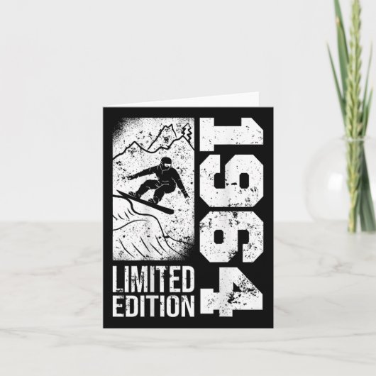 Snowboarder Vintag 1964 Geburtstag Snowboarden Sno Karte (Vorderseite)