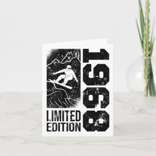 Snowboarder Vintag 1968 Geburtstag Snowboarden Sno Karte