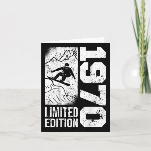 Snowboarder Vintag 1970 Geburtstag Snowboarden Sno Karte