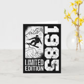Snowboarder Vintag 1985 Geburtstag Snowboarden Sno Karte (Gelbe Blume)
