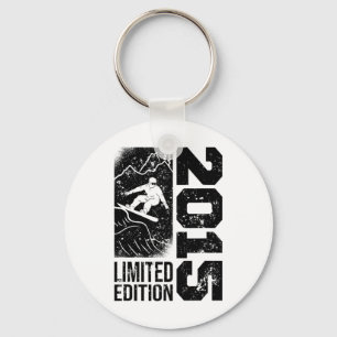 Snowboarder Vintag 2015 Geburtstag Snowboarden Sno Schlüsselanhänger