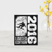 Snowboarder Vintag 2016 Geburtstag Snowboarden Sno Karte (Gelbe Blume)