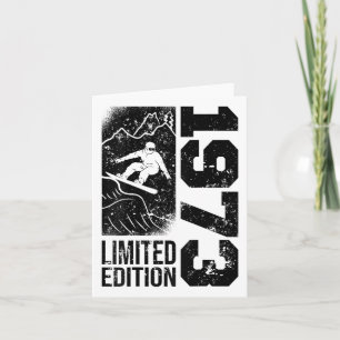 Snowboarder Vintage 1973 Geburtstag Snowboarding S Karte
