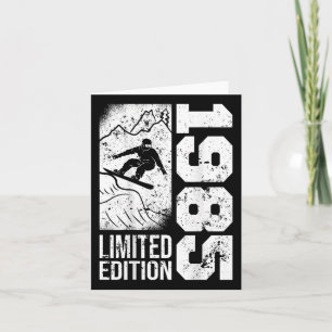 Snowboarder Vintage 1985 Geburtstag Snowboarding S Karte