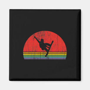 Snowboarder Vintage Retro Snowboard-Geschenk Männe Magnet