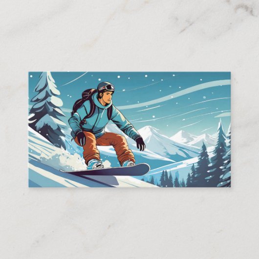 Snowboarder Visitenkarte (Vorderseite)