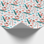 Snowboarder-Weihnachtsgeschenk Geschenkpapier (Ecke)