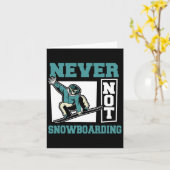 Snowboarder Winter Sports Snowboarden - Snowboard Karte (Gelbe Blume)