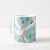 Snowboarder, Wintersportort, aktive Erholung. Kaffeetasse (Vorderseite Links)