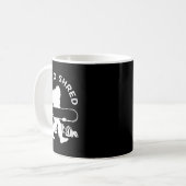 Snowboarder Yeti T Shirt Kaffeetasse (Vorderseite Links)