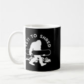 Snowboarder Yeti T Shirt Kaffeetasse (Links)
