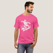 Snowboarder Zeichne Snowboarder-Piste T-Shirt (Vorne ganz)