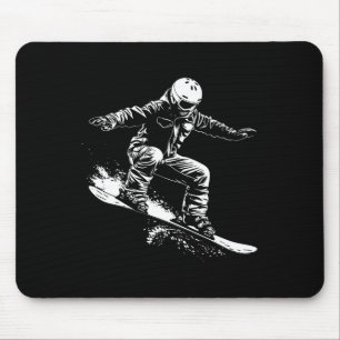 Snowboarder Zeichnend Snowboarder-Piste 1 Mousepad