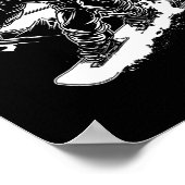 Snowboarder Zeichnend Snowboarder-Piste 2 Poster (Ecke)