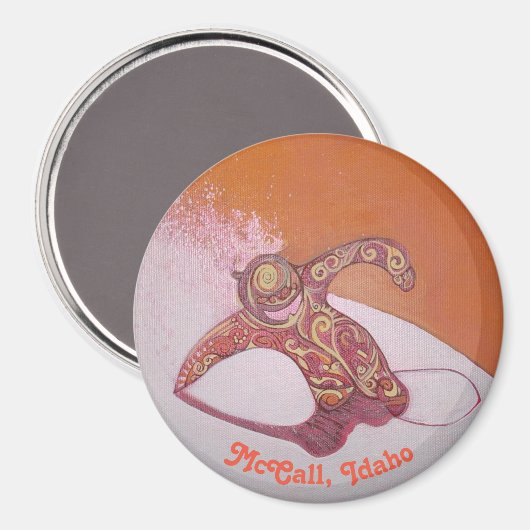 Snowboarder zerkleinert etwas Schaum Magnet (Vorderseite/Rückseite)