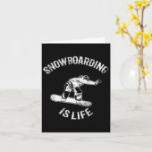 Snowboarder Zitat Alpin Snowboarden Karte (Gelbe Blume)