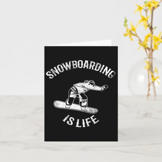 Snowboarder Zitat Alpin Snowboarden Karte (Gelbe Blume)