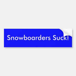 Snowboarders sind zum Kotzen! Autoaufkleber