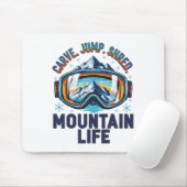 Snowboardfahren Cooler Snowboarder Bergab Freeride Mousepad (Mit Mouse)