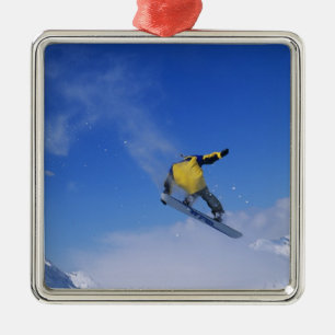 Snowboardfahren in Grizzly Gulch, Little Cottonwoo Silbernes Ornament