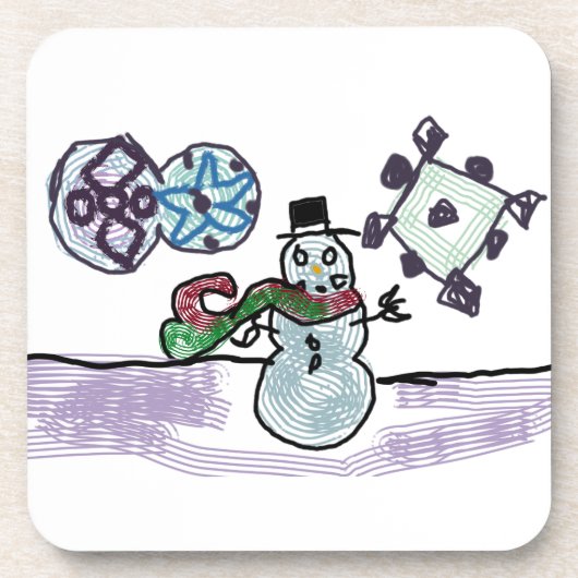 Snowboardfreude Getränkeuntersetzer (Vorderseite)