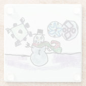 Snowboardfreude Glasuntersetzer (Rückseite)