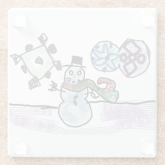 Snowboardfreude Glasuntersetzer (Rückseite)