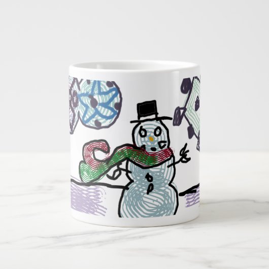 Snowboardfreude Jumbo-Tasse (Vorderseite)