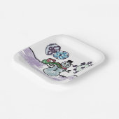 Snowboardfreude Pappteller (Gewinkelt)