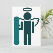 Snowboardgel Einladung (Stehend Vorderseite)