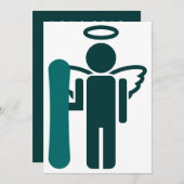 Snowboardgel Einladung (Vorne/Hinten)