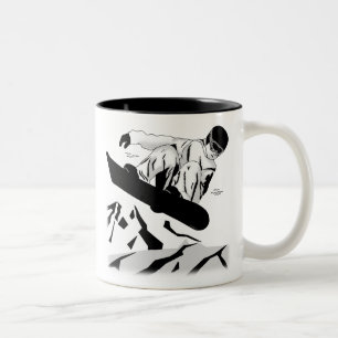 Snowboarding 5 zweifarbige tasse