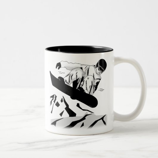 Snowboarding 5 zweifarbige tasse (Rechts)