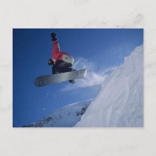 Snowboarding at Snowbird Resort, Utah (MR) Postkarte