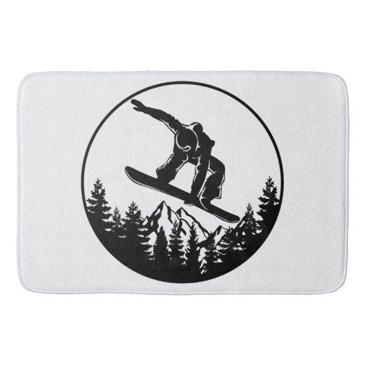 Snowboarding Bath Mat Badematte (Vorderseite)