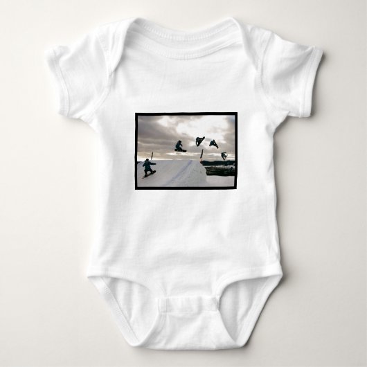 Snowboarding betrügt Baby-T - Shirt (Vorderseite)
