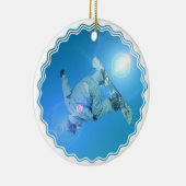 Snowboarding betrügt Bild-Verzierung Keramikornament (Rechts)
