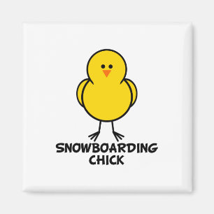 Snowboarding Chick Magnet