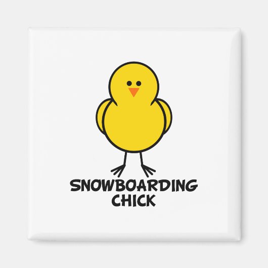 Snowboarding Chick Magnet (Vorne)
