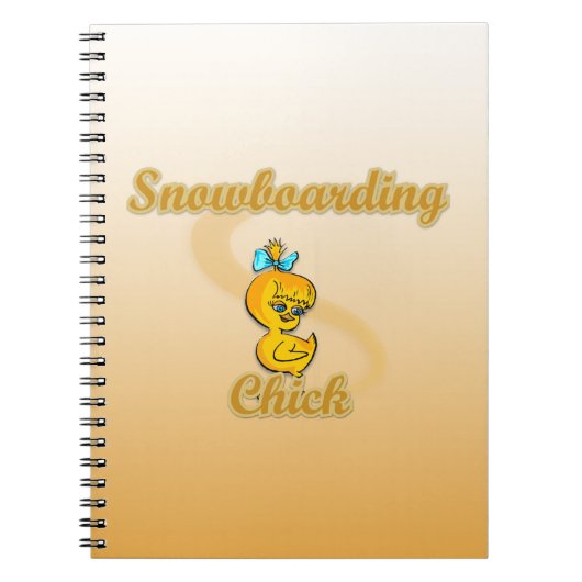 Snowboarding Chick Notizblock (Vorderseite)