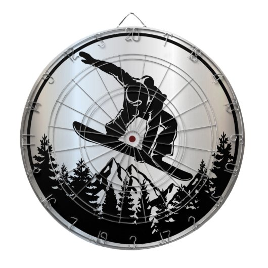 Snowboarding Dartboard Dartscheibe (vorne)
