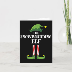Snowboarding Elf Matching Family Group Weihnachten Karte