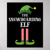 Snowboarding Elf Matching Family Group Weihnachten Poster (Vorne)