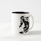 Snowboarding-Extrem-Sport Zweifarbige Tasse (VorderseiteRechts)